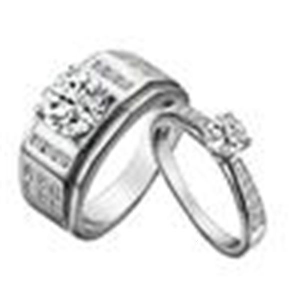 

luxury quality his and hers promise sets,couple engagement rings for lovers, diamond sterling silver 925 ring, Golden;silver