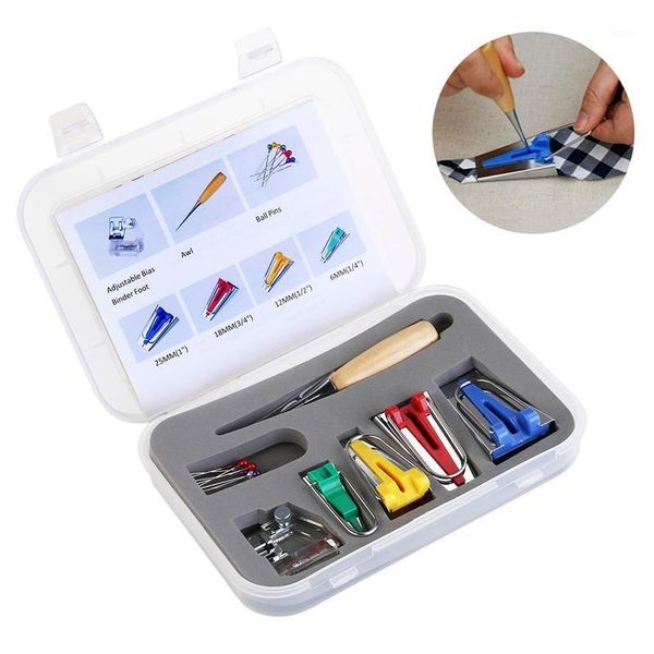 

sewing machine tools sets diy patchwork quilting tool binding sew multifunction sewing bias tape maker set1, Black
