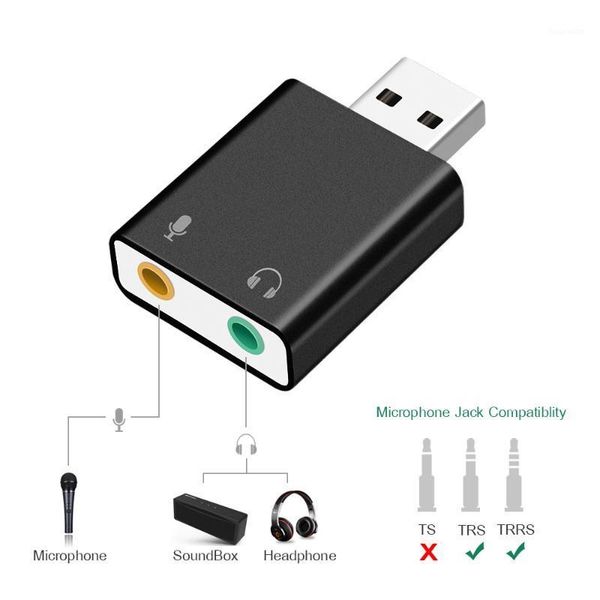 

external usb audio sound card usb to jack 3.5mm converter headphone adapter mic sound card headsets virtual 7.1 ch microphone1