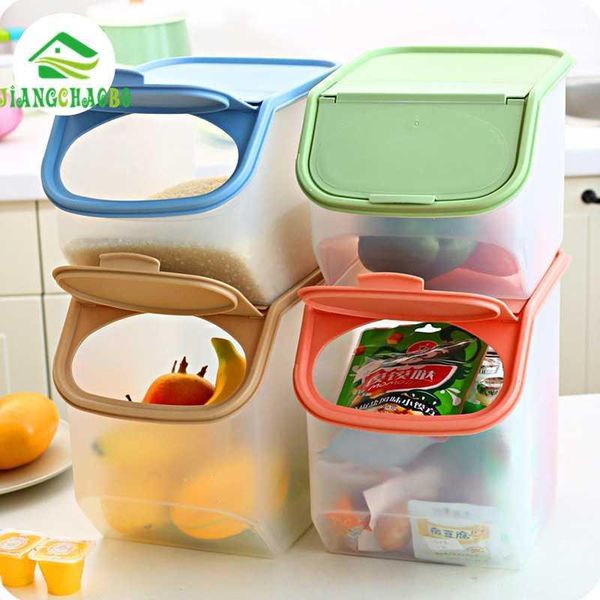 

jiangchaobo nordic style refrigerator storage tank plastic rice barrel1