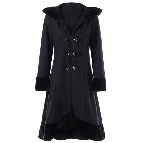 

jtfan gothic vintage mid-long trench coat women black slim belt cloak mujer windbreaker female abrigos brazil#j301, Tan;black