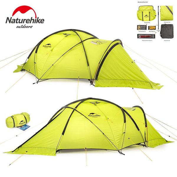 

tents and shelters naturehike nylon cloth waterproof wind-resistant anti-cold 2 person outdoor camping hiking tent lightweight portable