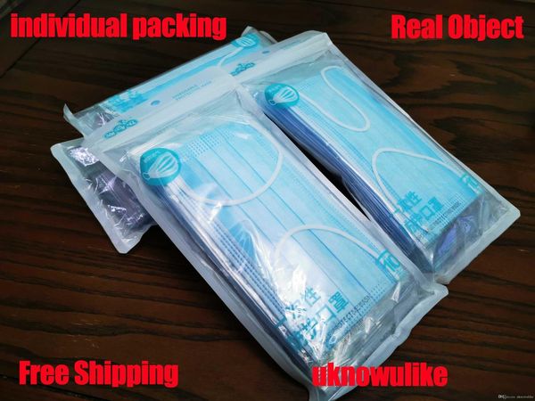 

masks package 3 individual disposable air layer face pollution dhl 1lu