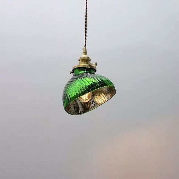 

wall lamp european-style personality green glass brass literary fresh wind aisle mirror front bedroom bedside lb101014