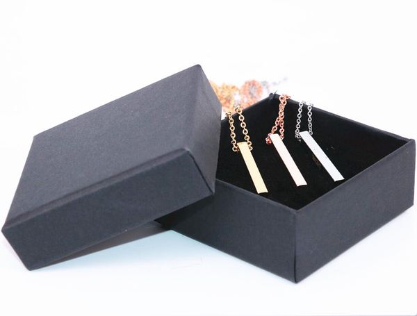 

factory wholesale price three colors square bar necklaces drop shipping, Silver