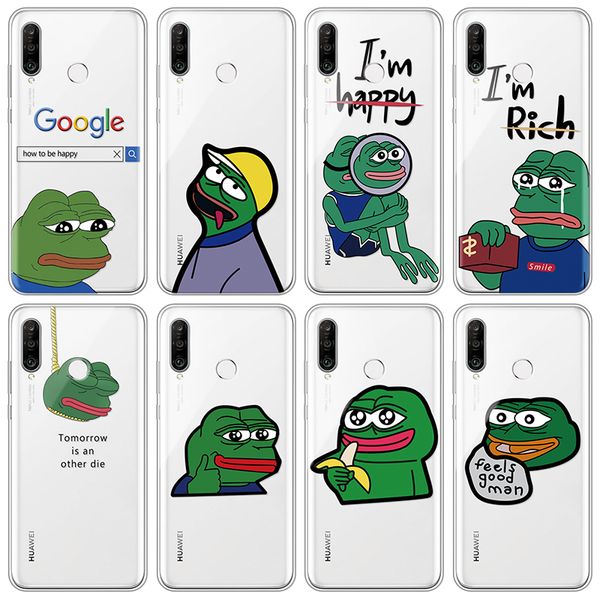 

sad frog pepe meme case for huawei honor 8x 20s 10i 20i v30 view 30 20 10 9 lite 7a pro 8s 7 play 3 8c coque silicone tpu soft