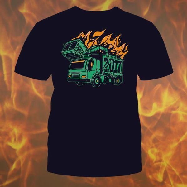 

sport fashion men t shirt 2017 dumpster truck fire shirt, mens/or fitted women's, funny meme usa tee shirt
