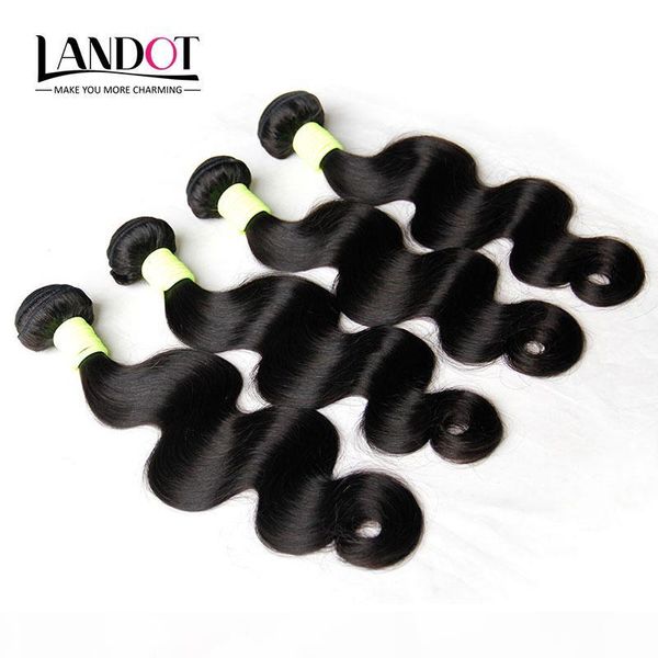 

4 bundles virgin brazilian peruvian malaysian hair body wave 8a grade unprocessed brazillian indian cambodian human hair weave natural color, Black