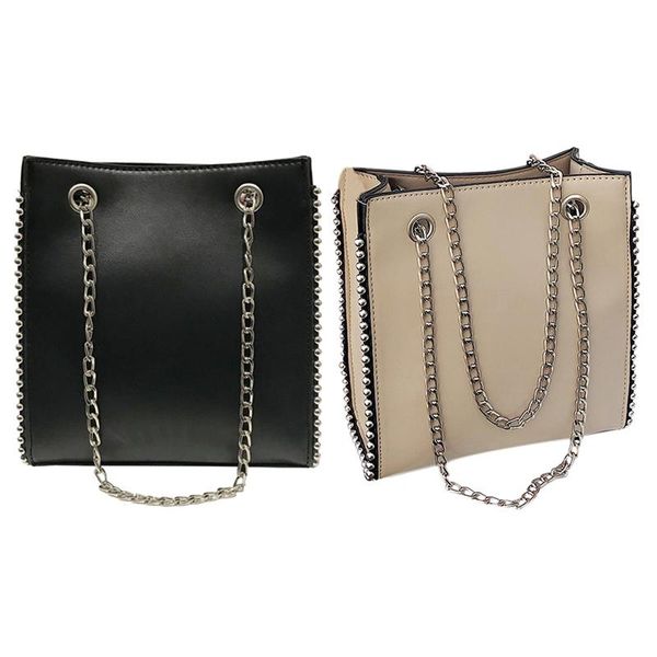 

retro women shoulder bag fashion pu leather pearl luxury messenger bag casual chain big capacity handbag