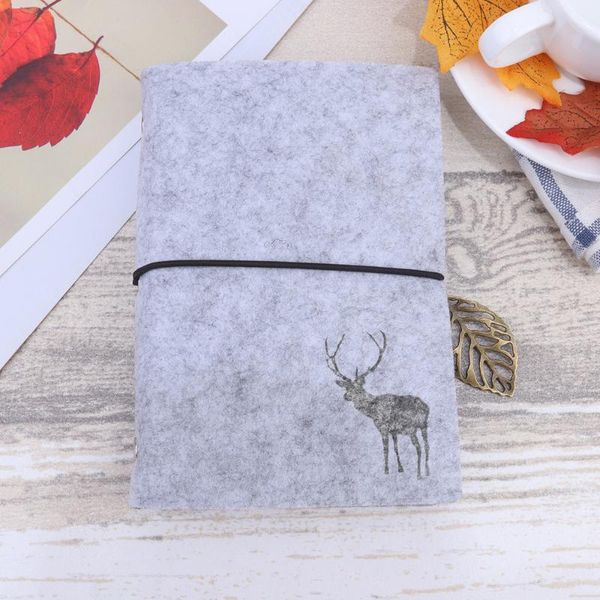

notepads felt cover notebook simple notepad memo creative note pads writing a6 light grey, Purple;pink