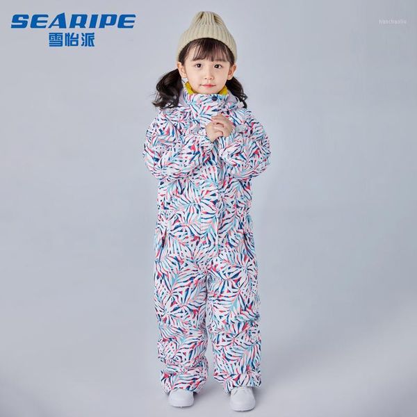 

skiing jackets 2021 brand girls ski suit waterproof set winter sports thickened snowboard clothes children's suits -30 degree1