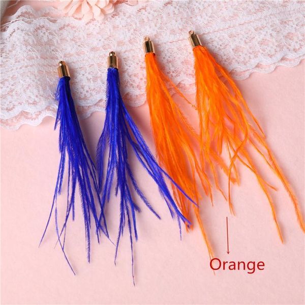 

10pcs colorful feather cap tassel ornament diy earrings jewelry sewing decorative pendant long tassels handmade craft supplies h jlltau