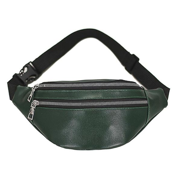 

women waist bag pu leathe solid zipper new waist packs for female luxury ladies belt bum bags fanny packs