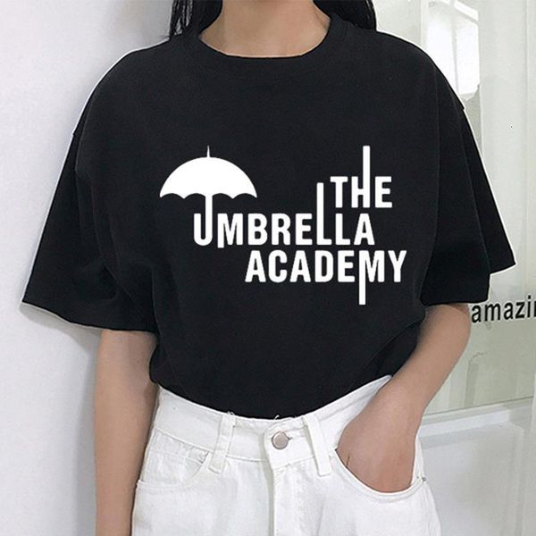 

the umbrella academy harajuku t shirt women graphic diego cha-cha anime tshirt funny cartoon t-shirt casual 90s tees female, White