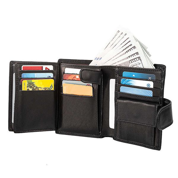 

men's short wallet genuine leather clutch wallets purses coin pocket multi-card card holder male multifunctional cowhide purse, Red;black
