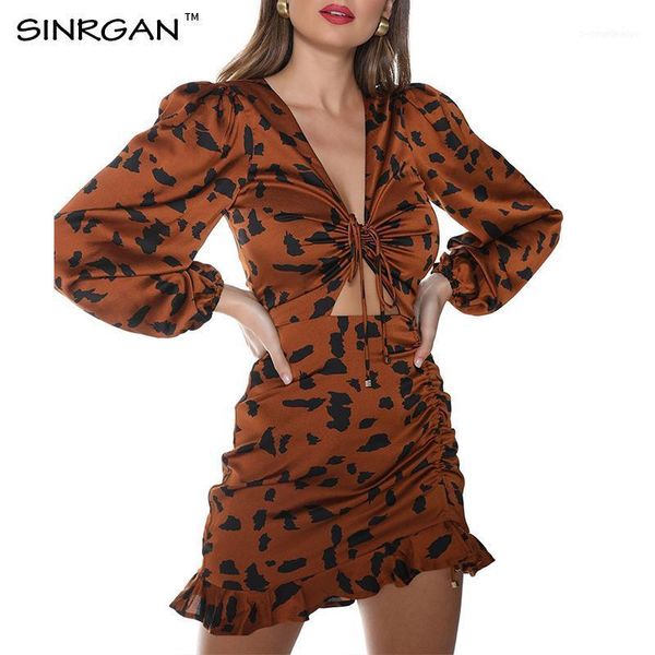 

ruffles leopard spring dresses elasticated wristband bodycon party dress autumn women 2019 sashes mini dresses11, Black;gray