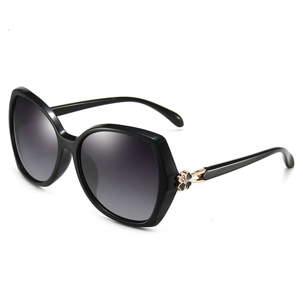 

anti sunglasses ultraviolet female round face big face fashionable elegant driving polarized glasses can be matched with myopia sunglasses, White;black