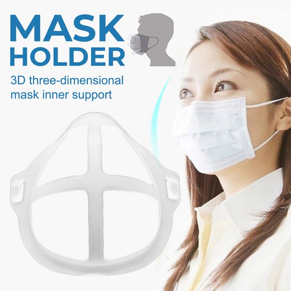 

selling 3d mask holders breathable valve mouth mask support lipstick protection face mask bracket food grade silicone high quality, Black