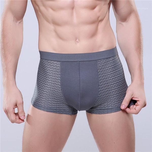 

men's ice silk hollow boxer briefs male underwear1, Black;white