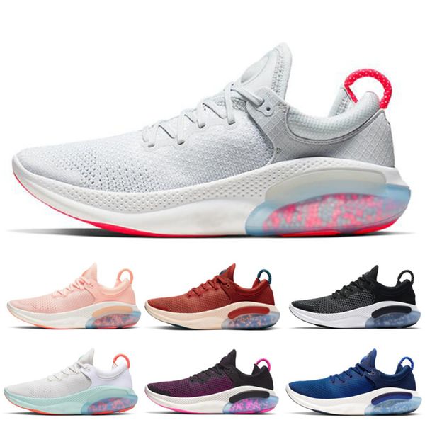 

joyride run mens women running shoes black red grey pink oreo plantinum tint purple university red s sports sneakers size 36-45, White;red