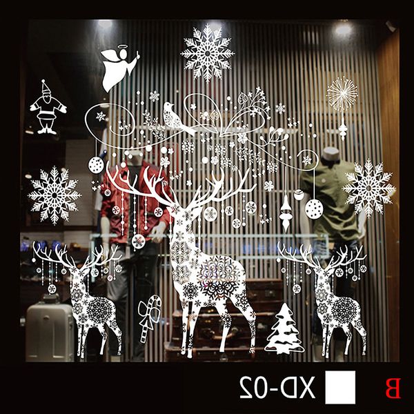 

window wall stickers decal decor christmas snowman removable home vinyl wholesale