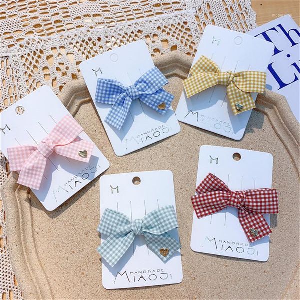 

jx new children's lattice bow hairpin baby temperament hairpin cute little girl cherry edge clip hair accessories1, Slivery;white