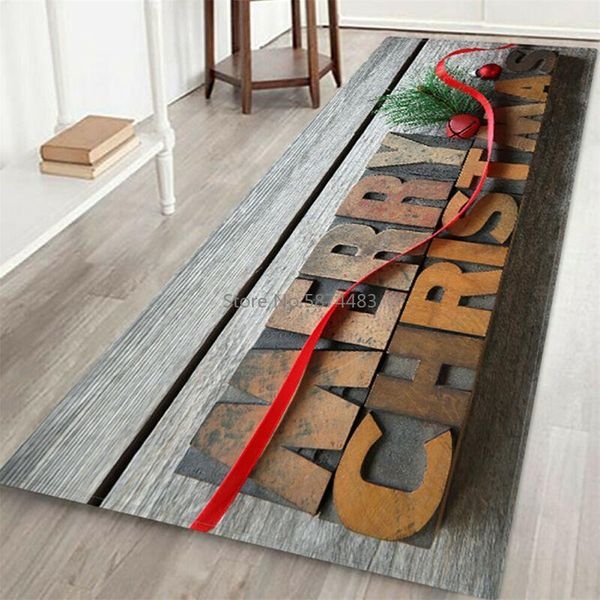 

christmas floor mat 3d santa claus flannel carpet rug non-slip kitchen dinning room fireplace floor mat xmas 5 sizes1