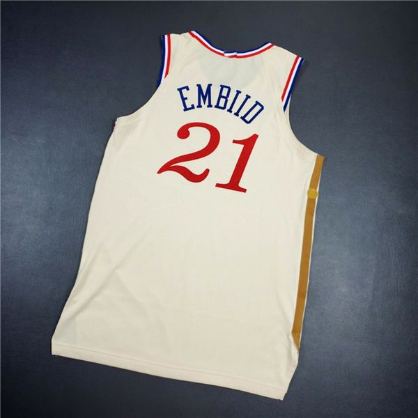 

customize joel embiid jersey vintage men's youth basketball jerseys 100% sewing embroidery white jersey customization size s, Black