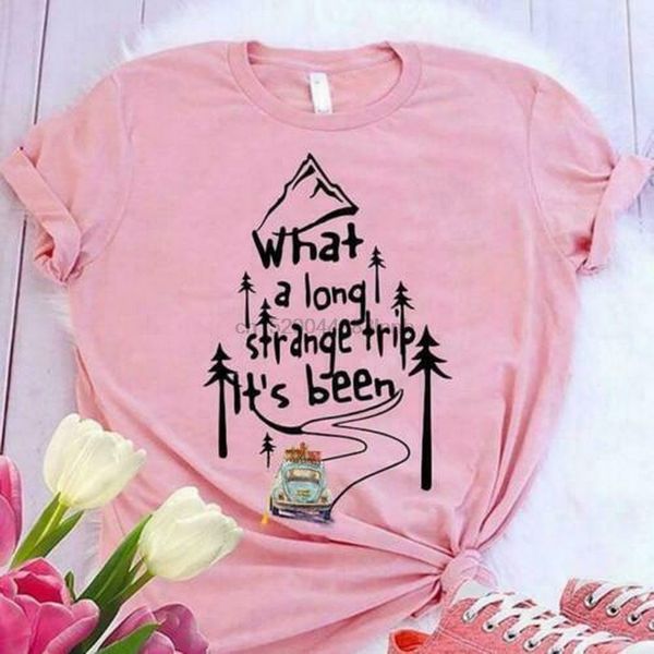 

what a long trip its been ladies t-shirt light pink cotton s-3xl outdoor wear tee shirt sport hooded sweatshirt hoodie