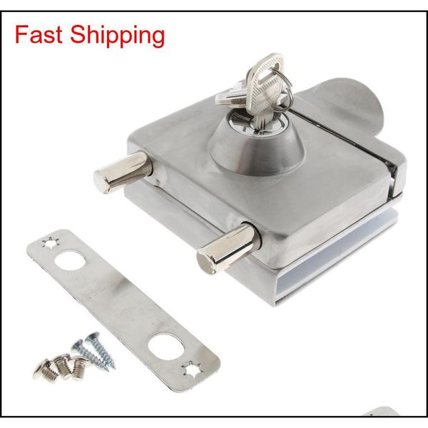 

stainless steel single glass door sliding door lock with handle, no punching, easy to i qyliav bde_luck