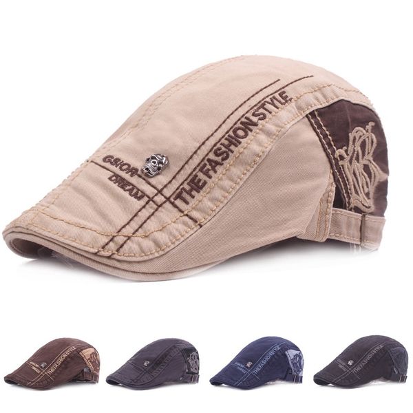 

spring & fall men's cotton flat ivy gatsby newsboy driving cap irish hats driving cabbie hunting cap soft fit cabbie hat, Blue;gray