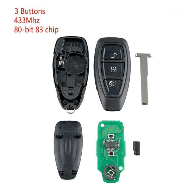 

car smart remote key 3 buttons fit for focus c-max mondeo kuga fiesta b-max 433mhz1