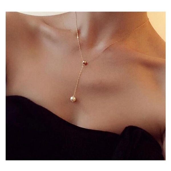

clavicle adjustable necklace pearl pendant fashion necklace pearl mother pearl necklace whol sqciji new_dhbest, Silver