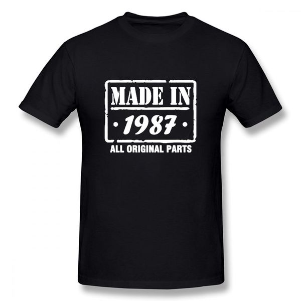 

sport made in 1987 new funny t shirt men short sleeves hip hop oversized o-neck cotton t shirts