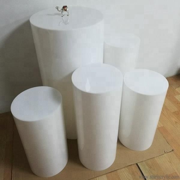 

round party decoration floor white cake table pedestal stand cylinder plinth diy wedding decorations 201125