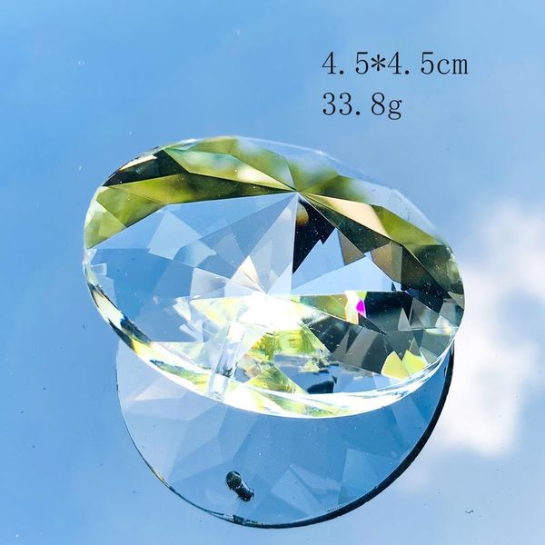 

45mm round clear crystal prisms flower suncatcher pendants hanging for chandelier parts diy home wedding decor accessories h qylpui