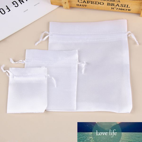 5 pcs Hot White Satin Drawstring Sacos de Sacos Pente / Cabelo / Doces / Jóias / Colar / Anéis / Beads Bolsa De Embalagem De Seda Bolsa de Viagem