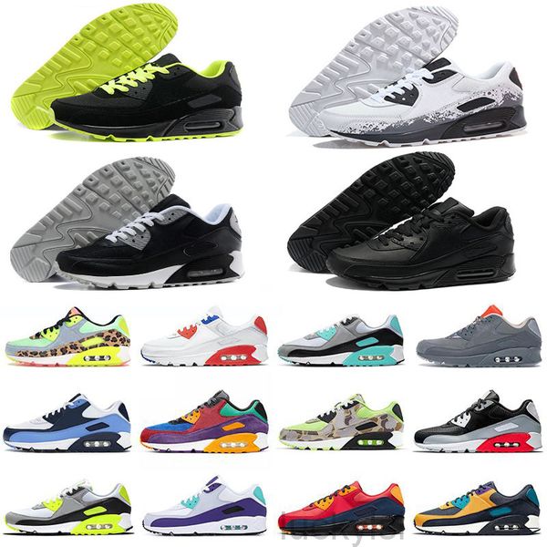 

2018 cushion 90 casual shoes men 90 new casual sports shoe size 36-45 kllt, Black