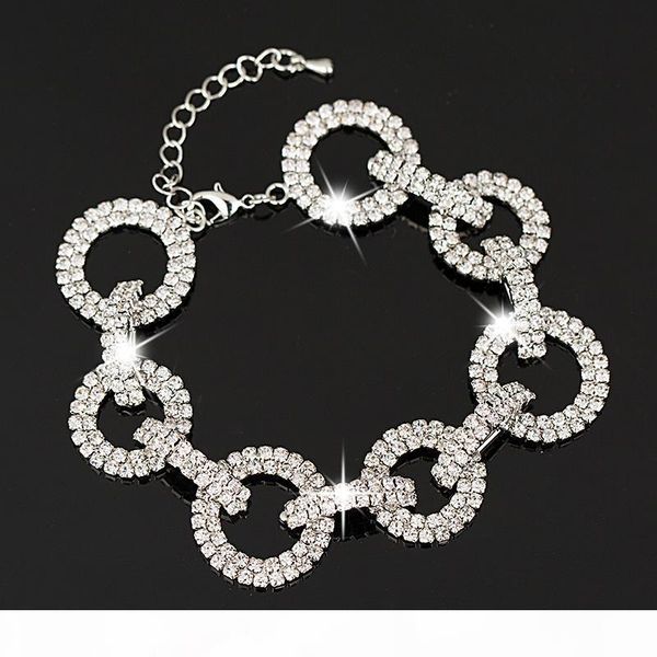 

chirstmas new factory price wholesale bracelet silver plated element austrian crystal bracelets women jewelry, Black