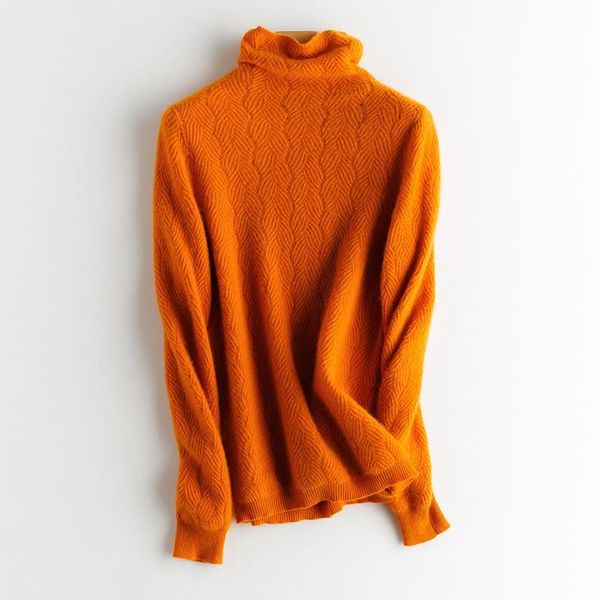 

women's sweaters fashion 2021 turtleneck 100% cashmere sweater slim women and pullovers soft long sleeve 6 colors s-xxl jumper, White;black