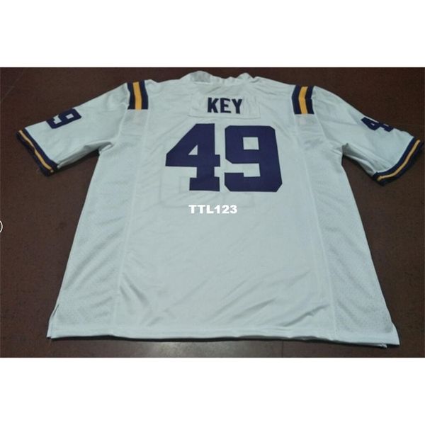

121 purple white #49 arden key lsu tigers alumni college jersey or custom any name or number jersey, Black