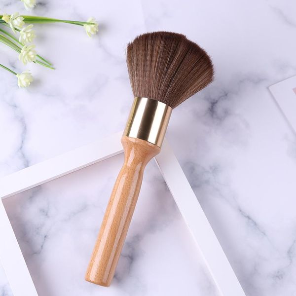 

дерево clean парикмахерского нейлон шеи инструменты салон кисть barber wool handle face расческа duster yxlndh comecase, Silver