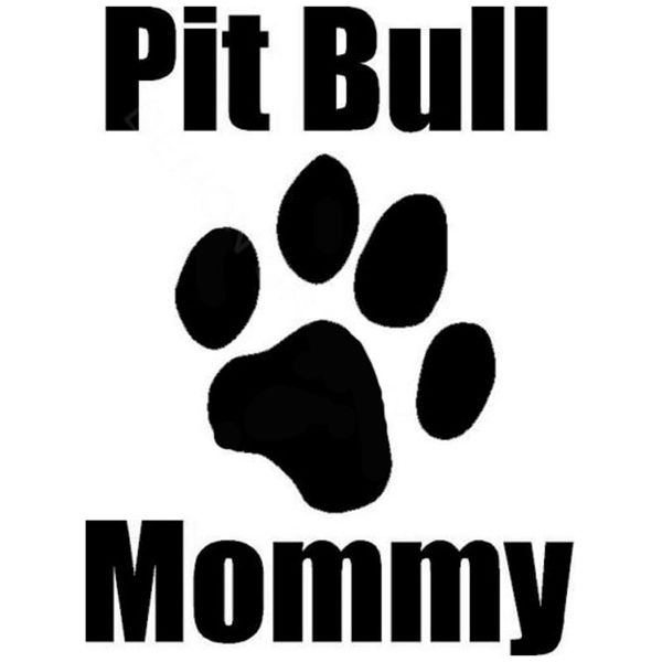 

12cm*16cm pit bull mommy with paw print dog pet animal pitt personalized vinyl decal car sticker black/sliver c8-0051