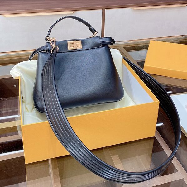 

ladies tote bag smooth leather handbag purse removable wide strap shoulder bag f letter turn lock crossbody bag zipper wallet clutch bags