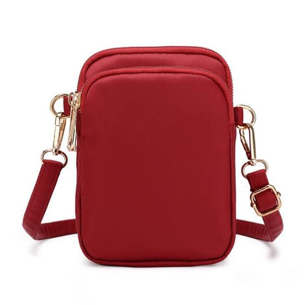 

lkeep small crossbody bag 3 zippers nylon cell phone purse wallet for women