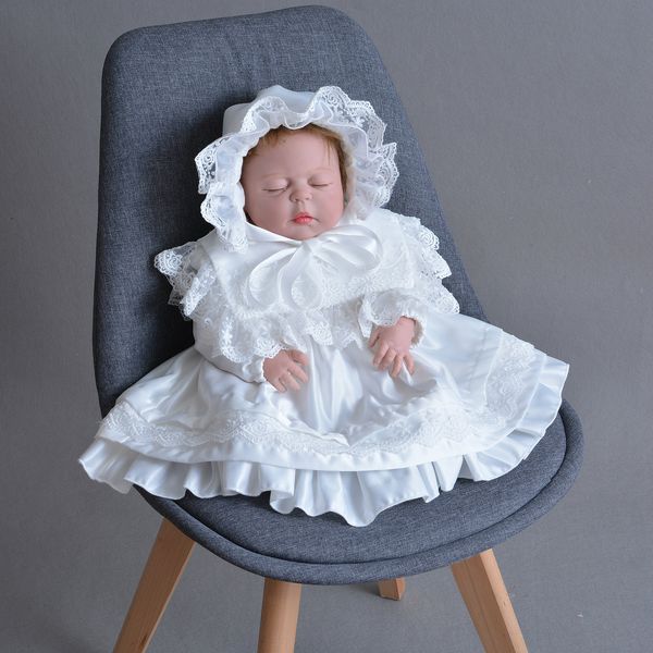 

baby girl outfit pgraphy props crochet newborn outfits infant clothing 0-36 months clothes white lace princess dress wedding lj201105