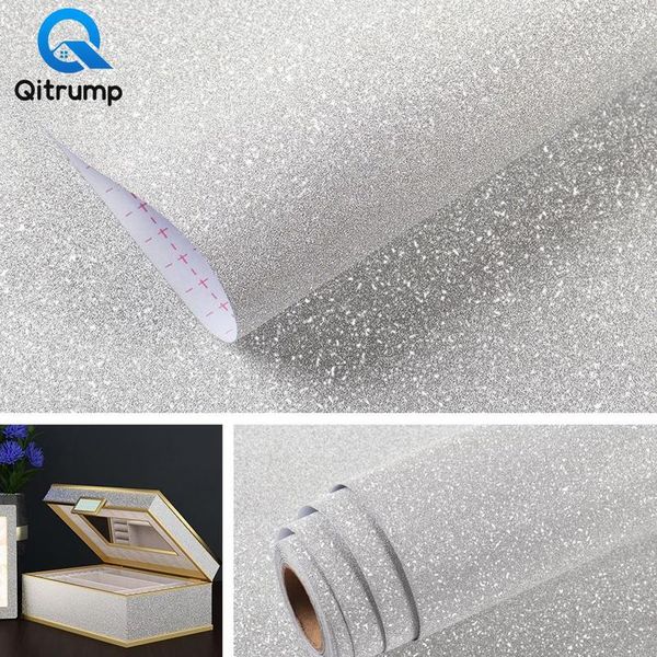 

glitter wallpaper furniture decorative film bedroom living room cupboard wardrobe self adhesive waterproof stickers pack wmtxfu