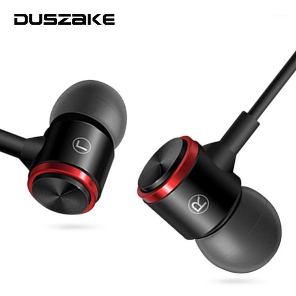 

duszake in-ear phone earphones headphones with microphone for phone earphones headphones wired earphone for sport1