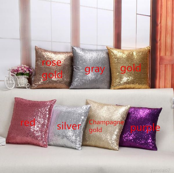 

40*40cm sequin mermaid cushion cover magical glitter throw pillow case home decorative car sofa pillowcase a05