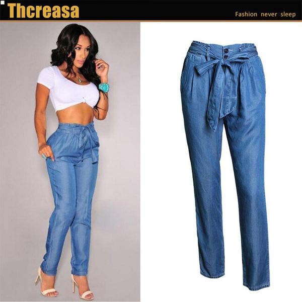 

pants womans clothes ripped trousers personality pants fashion women denim clothes unique women designer jeans femme woman elastic f0103, Blue